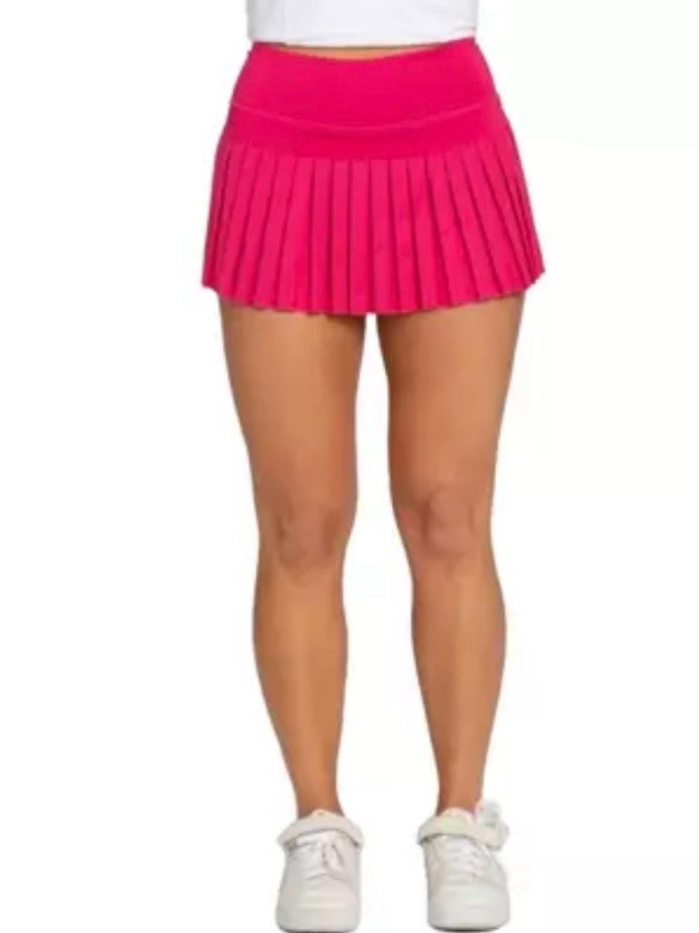 Gold Hinge Tennis Skirt in Hot Pink
